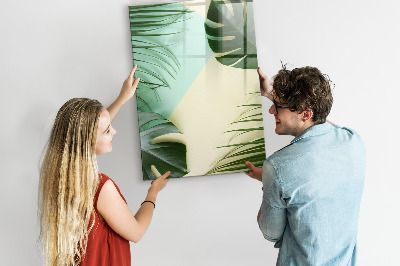 Magnetická psací tabule Zelená koláž vzpomínek s fotografiemi