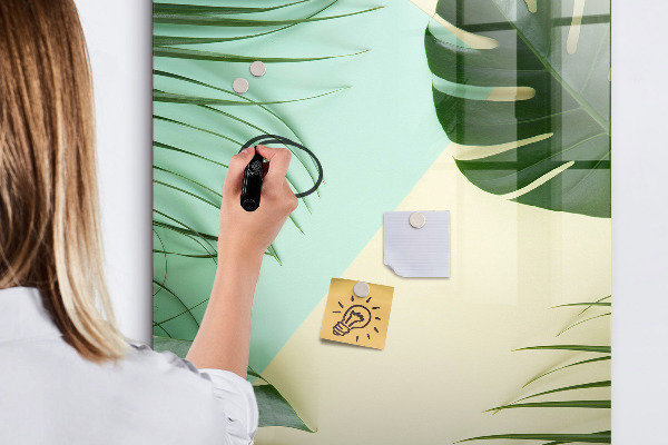 Magnetická psací tabule Zelená koláž vzpomínek s fotografiemi