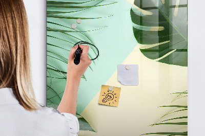 Magnetická psací tabule Zelená koláž vzpomínek s fotografiemi