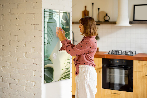 Magnetická psací tabule Zelená koláž vzpomínek s fotografiemi