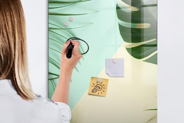 Magnetická psací tabule Zelená koláž vzpomínek s fotografiemi