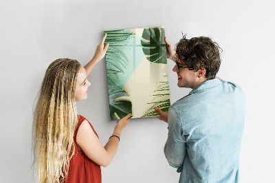 Magnetická psací tabule Zelená koláž vzpomínek s fotografiemi