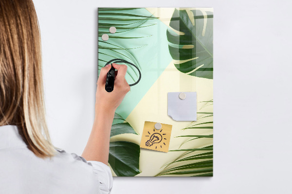 Magnetická psací tabule Zelená koláž vzpomínek s fotografiemi