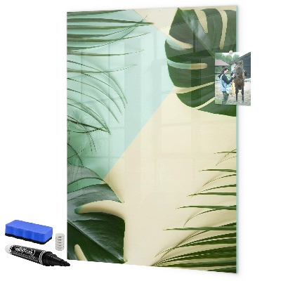 Magnetická psací tabule Zelená koláž vzpomínek s fotografiemi