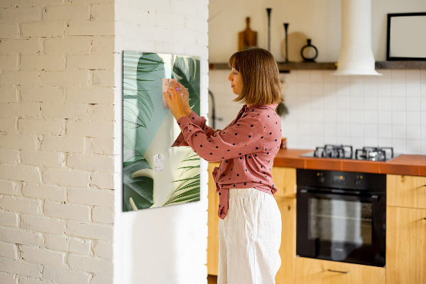 Magnetická psací tabule Zelená koláž vzpomínek s fotografiemi