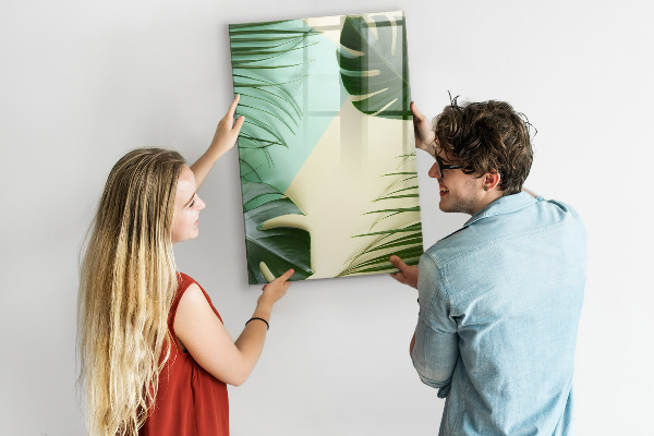 Magnetická psací tabule Zelená koláž vzpomínek s fotografiemi