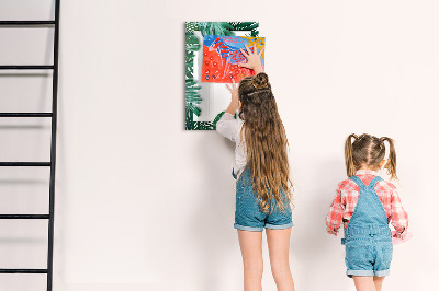 Popisovatelná magnetická tabule Zelená tabule pro prezentaci fotografií