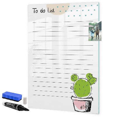 Magnetická psací tabule Seznam úkolů s kreativním nádechem