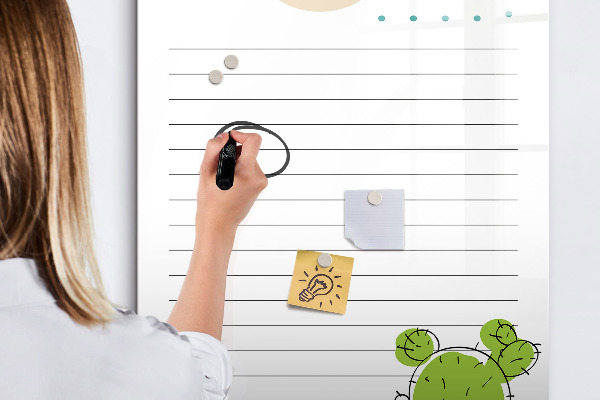 Magnetická psací tabule Seznam úkolů s kreativním nádechem