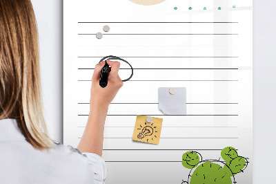 Magnetická psací tabule Seznam úkolů s kreativním nádechem