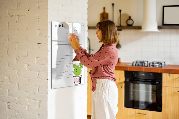 Magnetická psací tabule Seznam úkolů s kreativním nádechem