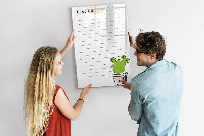 Magnetická psací tabule Seznam úkolů s kreativním nádechem