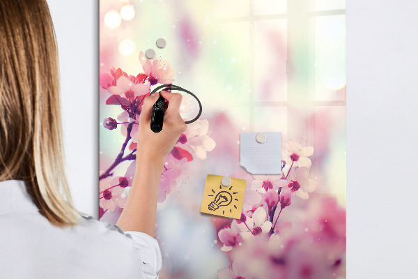 Magnetická psací tabule Květinový motiv s prostorem pro fotografie