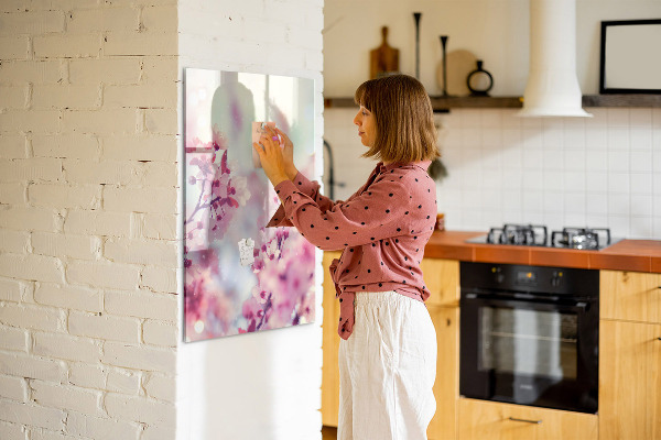 Magnetická psací tabule Květinový motiv s prostorem pro fotografie