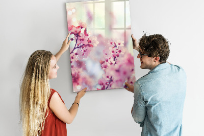 Magnetická psací tabule Květinový motiv s prostorem pro fotografie