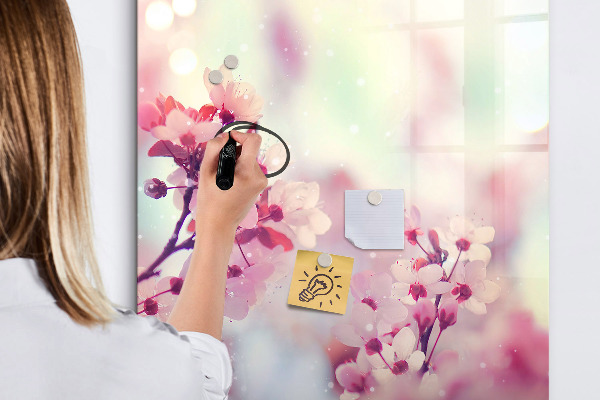Magnetická psací tabule Květinový motiv s prostorem pro fotografie