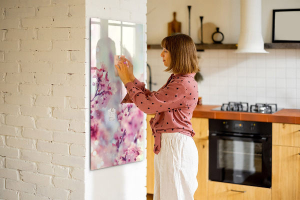 Magnetická psací tabule Květinový motiv s prostorem pro fotografie