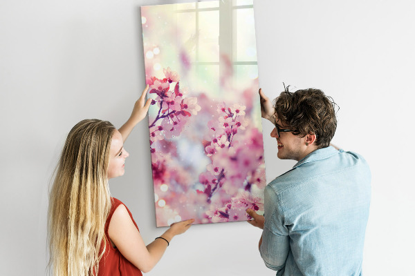 Magnetická psací tabule Květinový motiv s prostorem pro fotografie