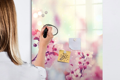 Magnetická psací tabule Květinový motiv s prostorem pro fotografie