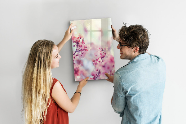 Magnetická psací tabule Květinový motiv s prostorem pro fotografie
