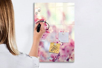 Magnetická psací tabule Květinový motiv s prostorem pro fotografie