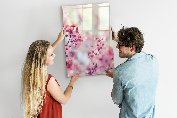 Magnetická psací tabule Květinový motiv s prostorem pro fotografie