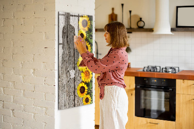 Popisovatelná magnetická tabule Kreativní květinová a fotografická tabule