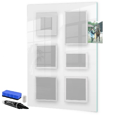 Popisovatelná magnetická tabule Kreativní prostor pro fotografie a poznámky