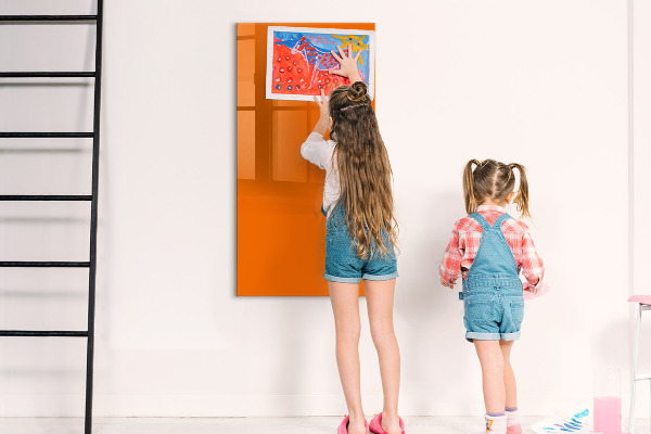 Popisovatelná magnetická tabule Oranžová tabule na poznámky a fotografie