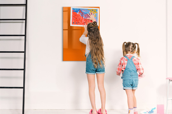 Popisovatelná magnetická tabule Oranžová tabule na poznámky a fotografie