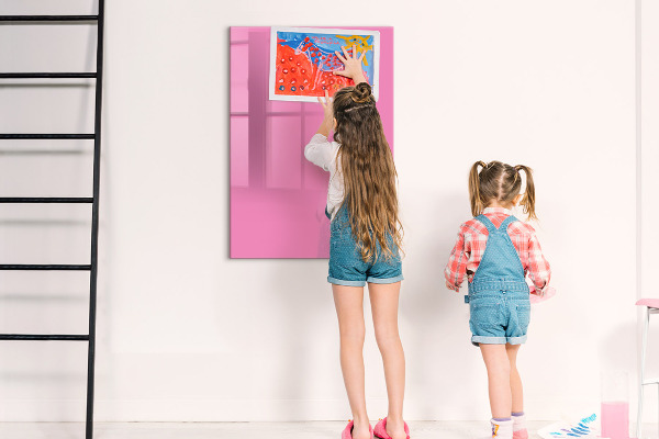 Magnetická psací tabule Růžová tabule na poznámky a fotografie
