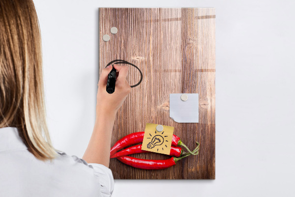 Magnetická psací tabule Papírové vzpomínky a pálivé papričky