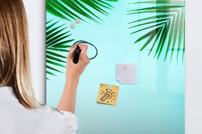 Magnetická psací tabule Zelené listy a vzpomínky na fotografiích