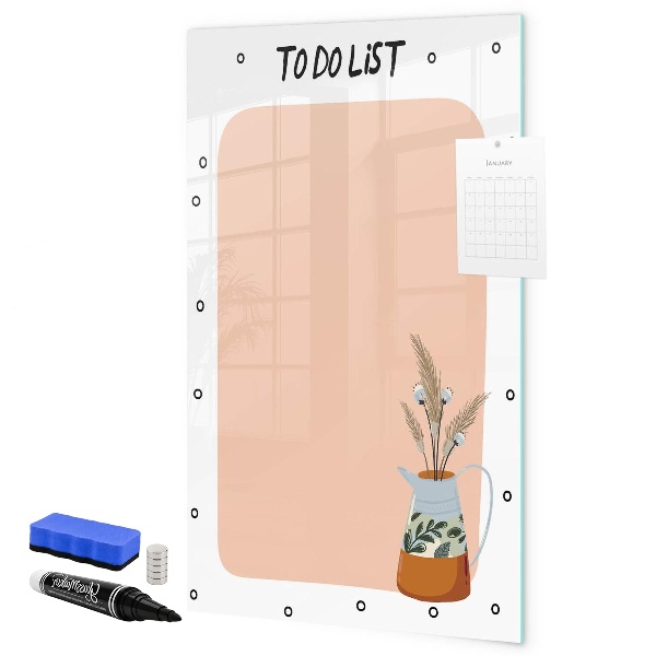 Magnetická psací tabule Plánovací a poznámková tabule