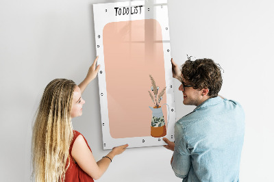 Magnetická psací tabule Plánovací a poznámková tabule