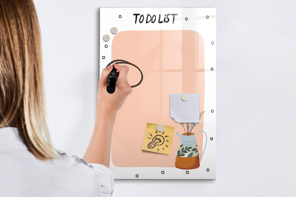 Magnetická psací tabule Plánovací a poznámková tabule