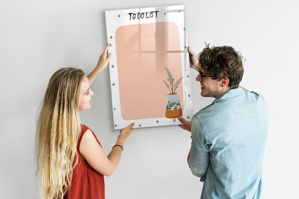 Magnetická psací tabule Plánovací a poznámková tabule
