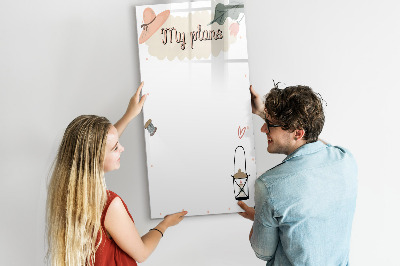 Popisovatelná magnetická tabule Plánování s radostí a kreativitou