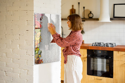 Popisovatelná magnetická tabule Kreativní ovocná deska s fotografiemi