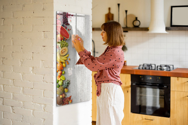 Popisovatelná magnetická tabule Kreativní ovocná deska s fotografiemi