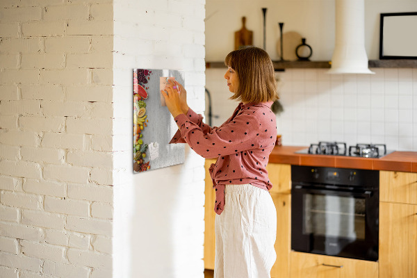 Popisovatelná magnetická tabule Kreativní ovocná deska s fotografiemi