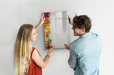 Popisovatelná magnetická tabule Kreativní ovocná deska s fotografiemi