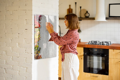 Popisovatelná magnetická tabule Kreativní ovocná deska s fotografiemi