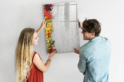 Popisovatelná magnetická tabule Kreativní ovocná deska s fotografiemi
