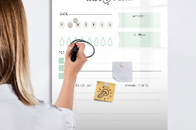 Magnetická psací tabule Denní organizace a plán úkolů