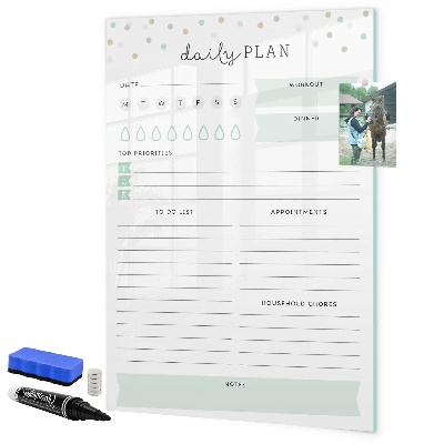 Magnetická psací tabule Denní organizace a plán úkolů