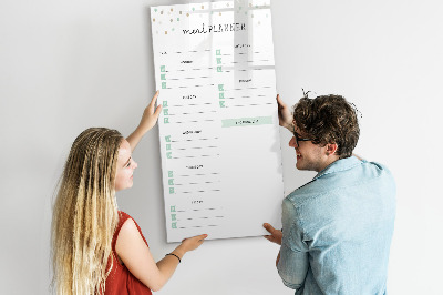 Magnetická psací tabule Plánovač jídelníčku na celý týden