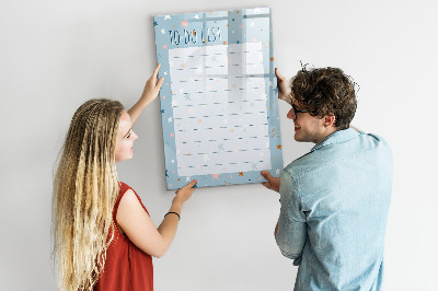 Magnetická psací tabule Seznam úkolů s prostorem pro fotografie