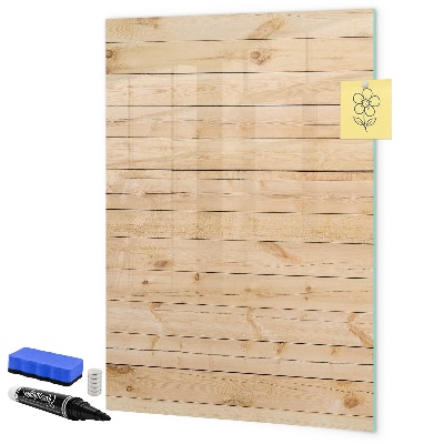 Magnetická psací tabule Poznámka deska na dřevěném pozadí