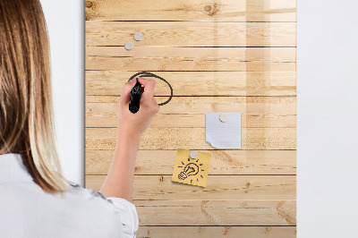 Magnetická psací tabule Poznámka deska na dřevěném pozadí